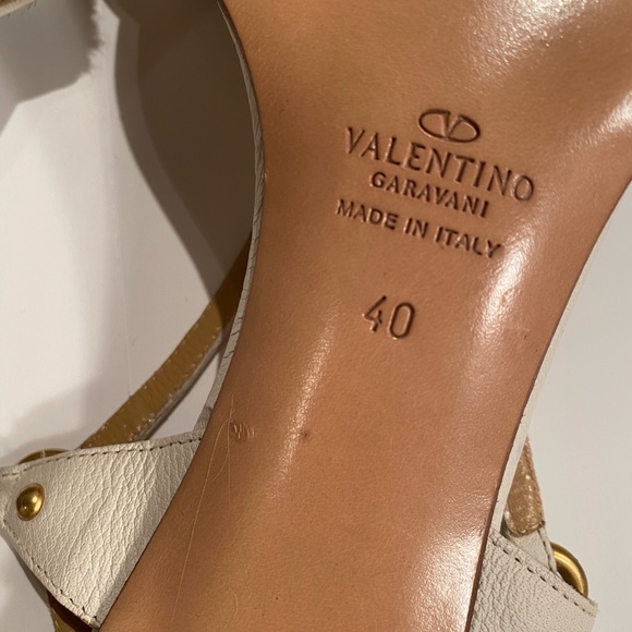 Valentino Garavani Cream Heels/Sandals pony hair leopard print - Picture 4 of 6